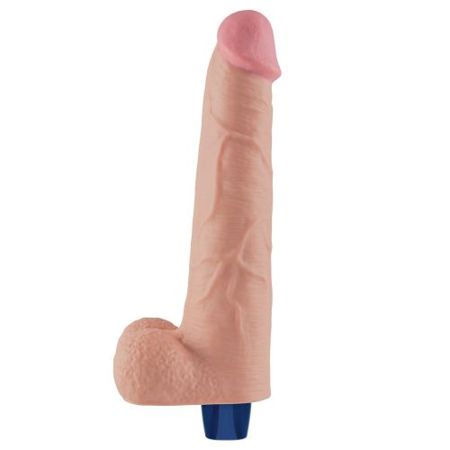Dildo vibrant reîncărcabil REAL SOFTEE de 10,5" (Flesh)_B15O50_4