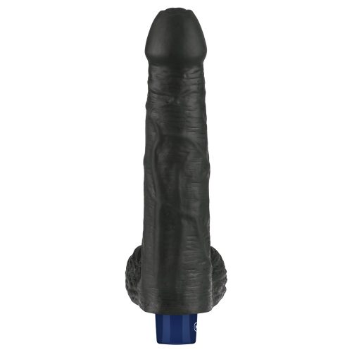 Dildo vibrant reîncărcabil REAL SOFTEE de 9" (Negru)_B15O50_4