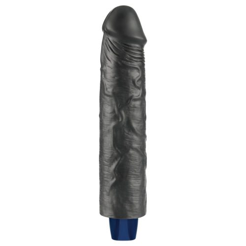 Dildo vibrant reîncărcabil REAL SOFTEE de 9,5" (Negru)_B15O50_4