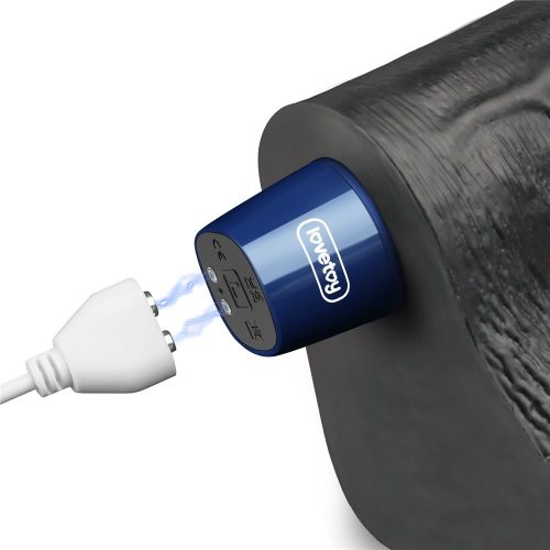 Dildo vibrant reîncărcabil REAL SOFTEE de 10" (Negru)_B15O50_4