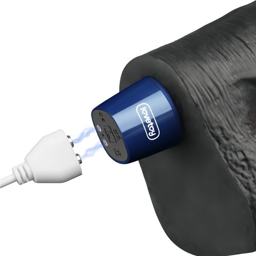 Dildo vibrant reîncărcabil REAL SOFTEE de 10,5" (Negru)_B15O50_4