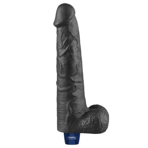Dildo vibrant reîncărcabil REAL SOFTEE de 10,5" (Negru)_B15O50_4