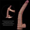 Penis din silicon flexibil cu două straturi de 16'' (Flesh)