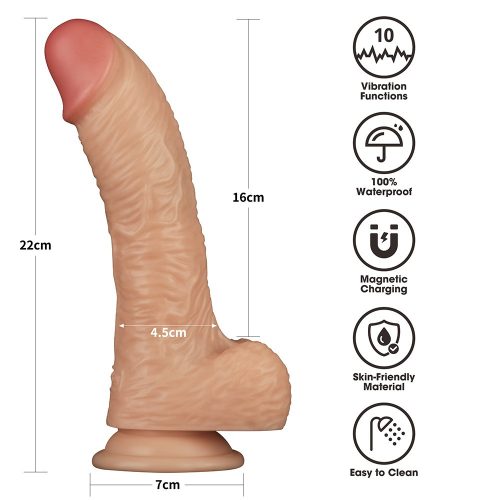 Set de strap-on vibrator îmbunătățit 8.5'' XS/S/M
