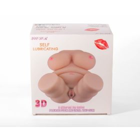 Masturbatorul 3D cu dublu orificiu V