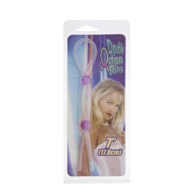 Inel penisal din silicon de 7 inch cu 2 mărgele lavandă