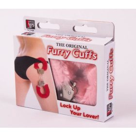 Cătușă metalică cu roz pufos