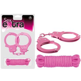 SEX EXTRA - CĂTUȘE METALICE & LOVE ROPE ROZ