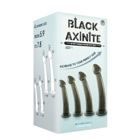 Set de kit de plug anal Black Axinite 4 în 1
