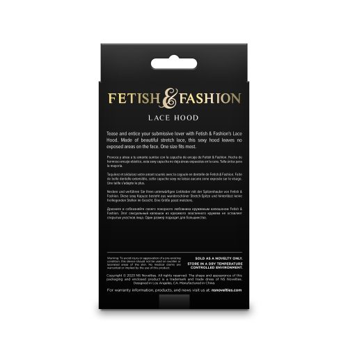 Fetiș & Modă - Glugă din dantelă - Alb - Pachet alternativ