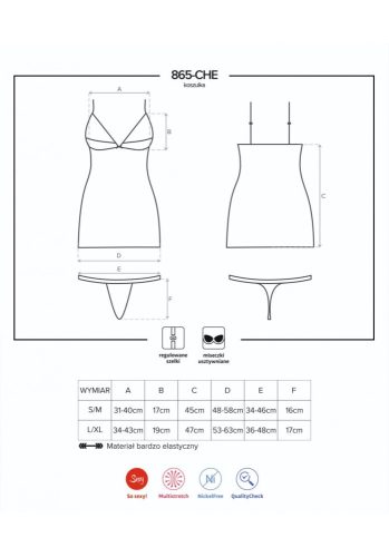 865-CHE-1 cămașă & tanga S/M