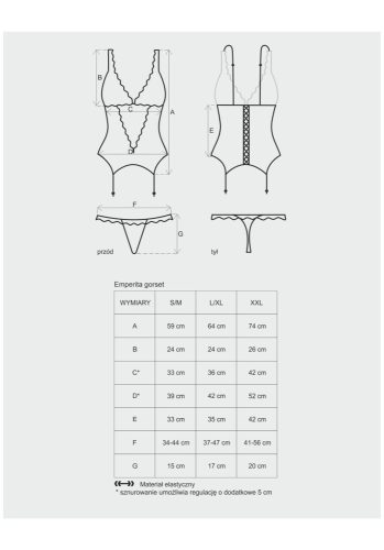 Corset și tanga Emperita L/XL