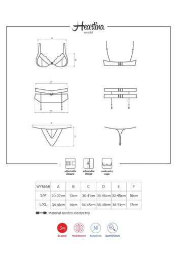 Heartina set de 3 piese L/XL