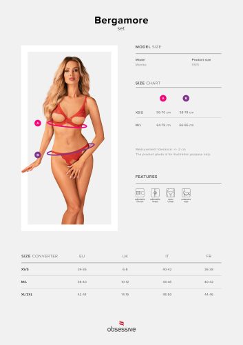 Setul Bergamore cu 2 piese XS/S