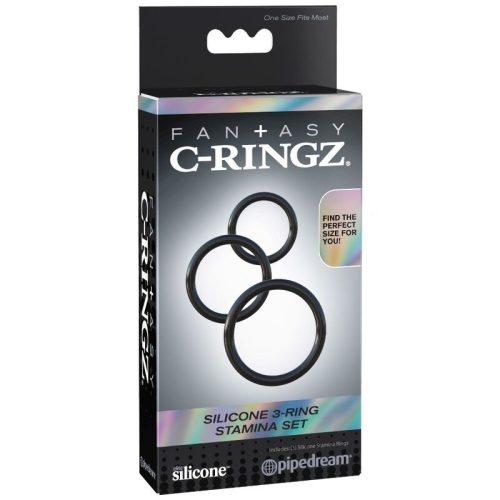 FANTASY C-RINGZ - SZILIKON 3 GYŰRŰS ÁLLÓKÉPESSÉG KÉSZLET