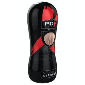 Vibrație Pussy Stroker Deschis/Negru