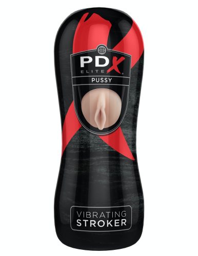 Vibrație Pussy Stroker Deschis/Negru