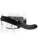 Negru cu strap-on gol de 8"