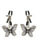 Cleme pentru sfârcuri fluture argintii