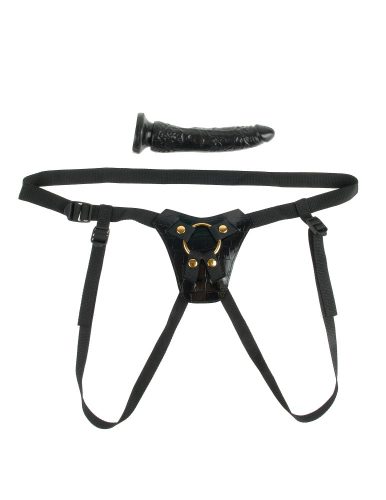 Negru cu strap-on de designer