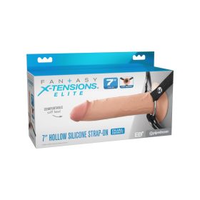 Strap-on gol din silicon de 7" - Duală densitate