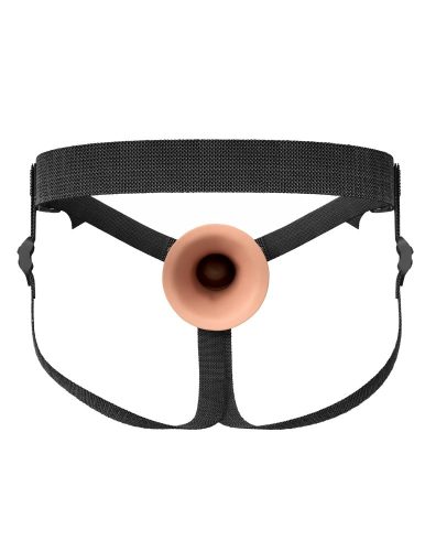 Strap-on gol din silicon de 7" - Duală densitate