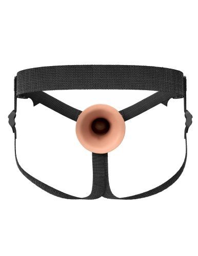 Strap-on gol din silicon de 8" - Densitate dublă