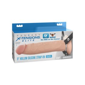 Silicon hollow strap-on de 9" cu două densități