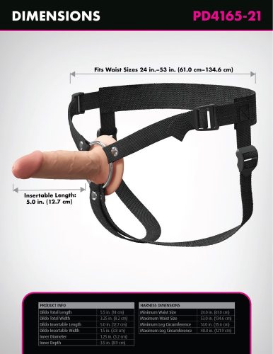 5" Silicon Hollow Strap-On Dual Density