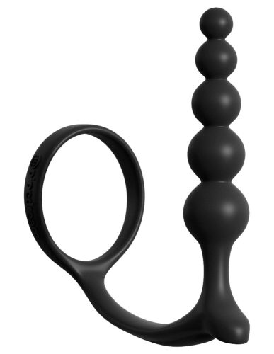 Ass-Gasm Cockring Anal Beads Negru
