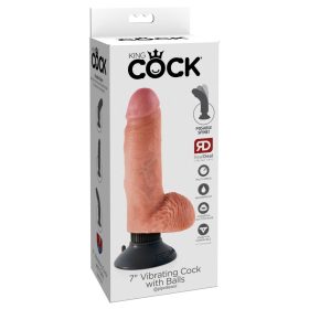 Penis vibrant de 7" cu ușoare pentru testicule