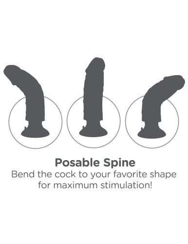 Penis vibrator de 8" cu testicule ușoare