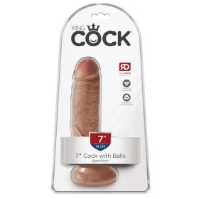 Penis de 7" cu testicule bronzate