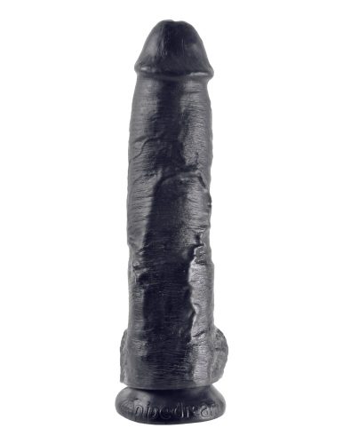 Penis de 10" cu testicule negre