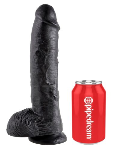 Penis de 10" cu testicule negre
