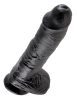 Penis de 10" cu testicule negre