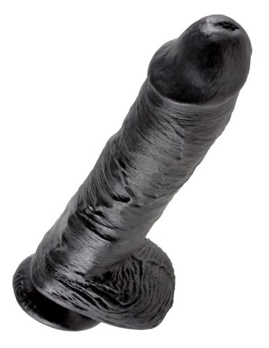 Penis de 10" cu testicule negre