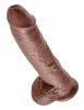 Penis de 10" cu testicule maro