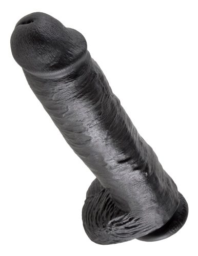 Penis de 11" cu testicule negre