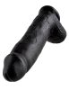 Penis de 12" cu testicule negre