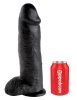 Penis de 12" cu testicule negre