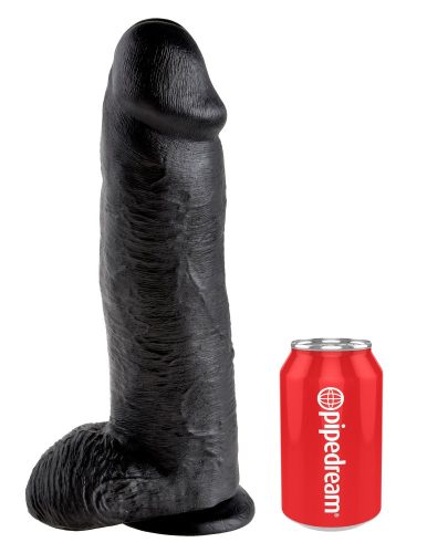 Penis de 12" cu testicule negre