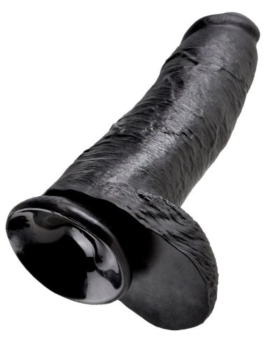 Penis de 12" cu testicule negre