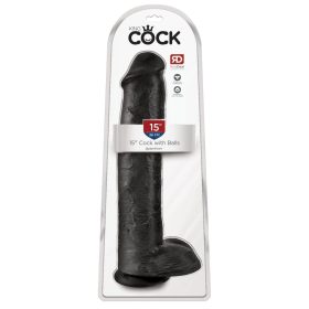 Penis de 15" cu testicule negre