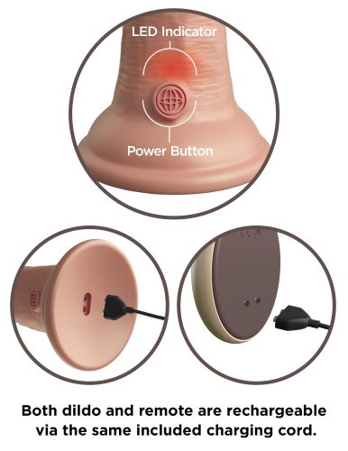 Penis din silicon cu dublă densitate dublă și lumină de la distanță