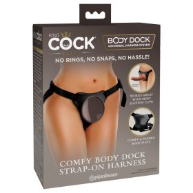   Ham cu strap-on pentru corpul confortabil negru/ maro închis