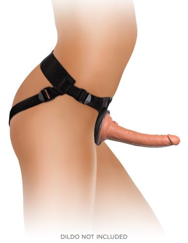 Ham cu strap-on pentru corpul confortabil negru/ maro închis
