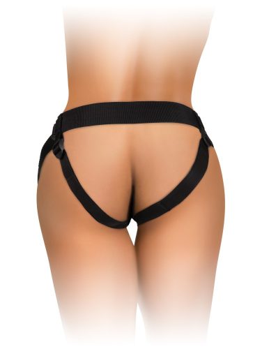 Ham cu strap-on pentru corpul confortabil negru/ maro închis