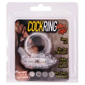 Cockring Silicon vibrând transparent