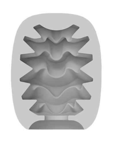 VIBEGGS - Candy Curves - Sleeve vibrant pentru masturbare - Alb